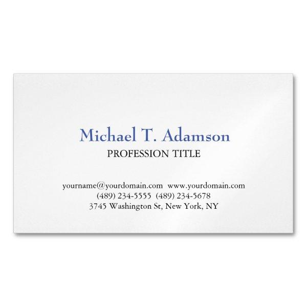 Retro Style Elegant Plain Simple White  Magnet