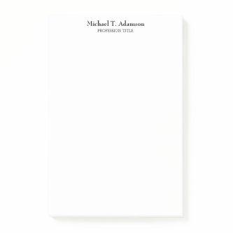 Retro Style Elegant Plain Simple White Post-it Notes