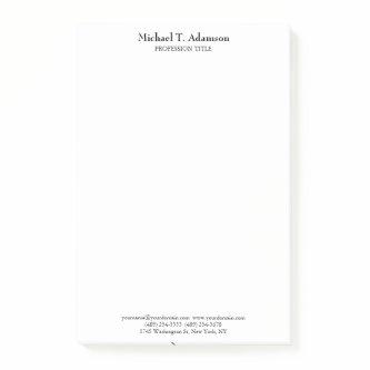 Retro Style Elegant Plain Simple White Post-it Notes