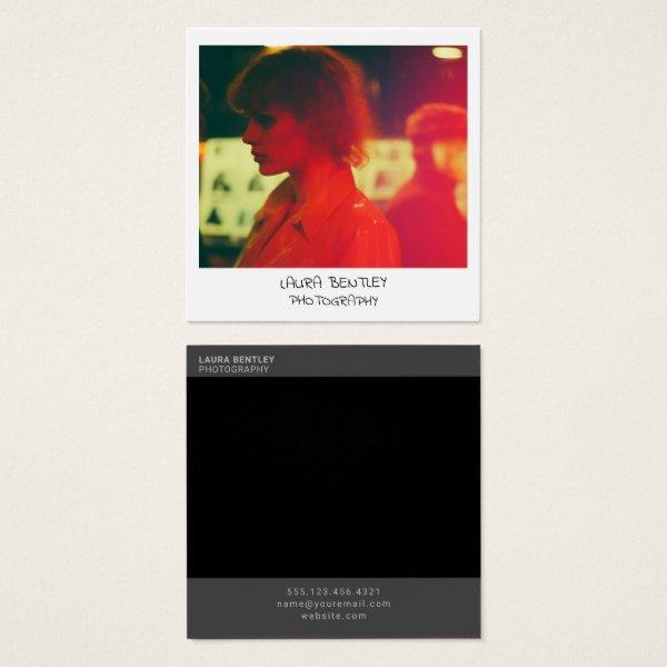 Retro style instant photo square