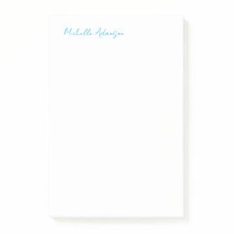 Retro Stylish Elegant Plain Sky Blue White Post-it Notes