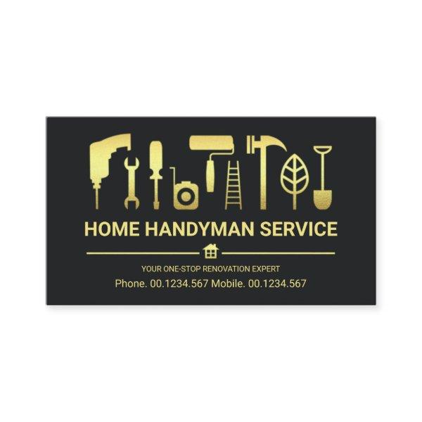 Retro Stylish Gold Handyman Tools