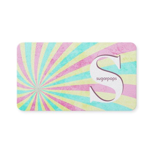Retro sunburst cotton candy
