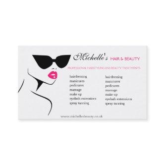 Retro sunglasses hair and beauty make up