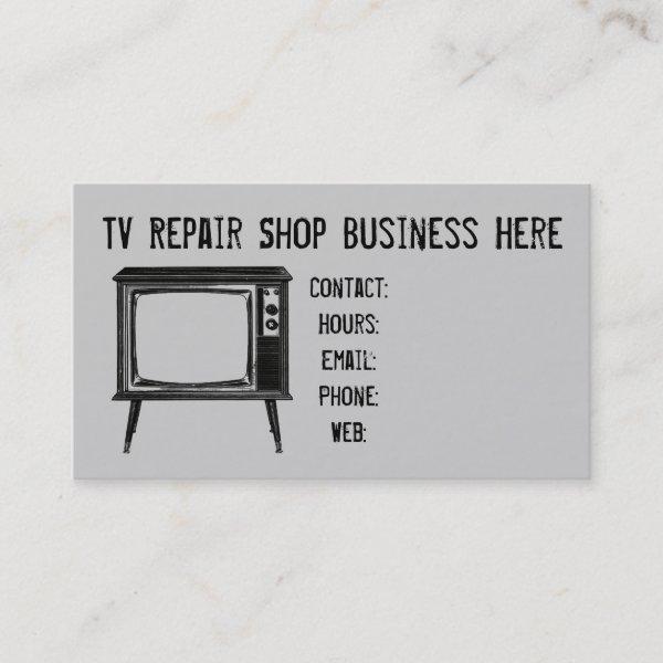 Retro Television Set Repair Shop