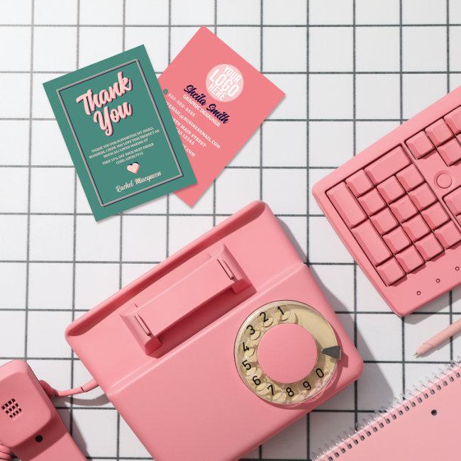 Retro "Thank You" Typography Cool Color Scheme