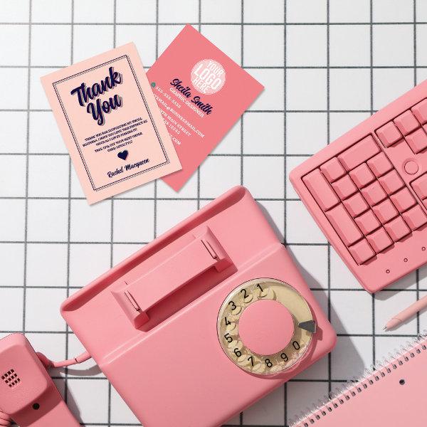 Retro "Thank You" Typography Cool Color Scheme