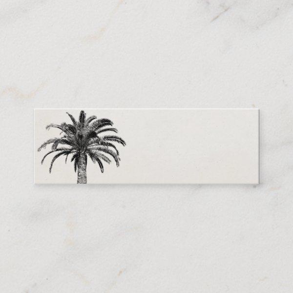 Retro Tropical Island Palm Tree in Black and White Mini