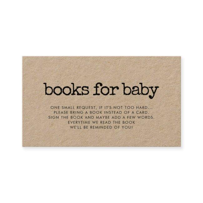 Retro typewriter baby shower book request card