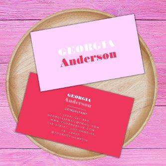 Retro Typography Pink and Red Minimalist Trendy Bu