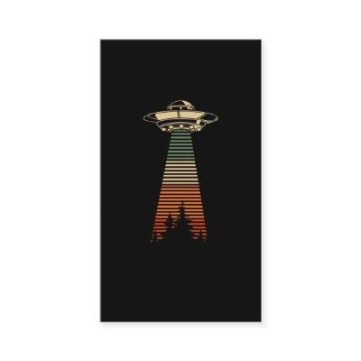 Retro UFO Abduction Forest Alien Spaceship