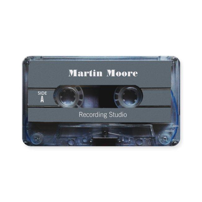 Retro vintage audio style cassette cover