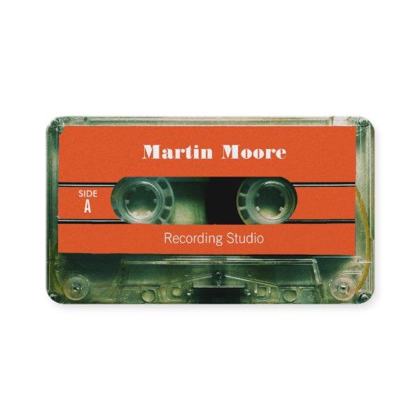 Retro vintage audio style cassette cover