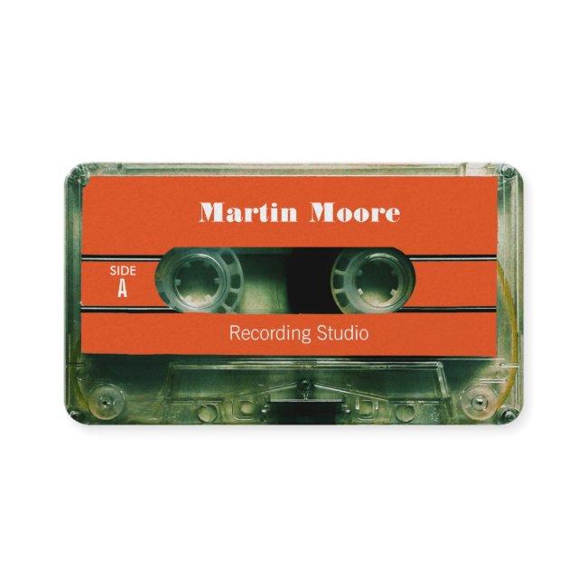 Retro vintage audio style cassette cover