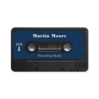 Retro vintage audio style cassette cover