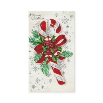 Retro Vintage candy cane add message card