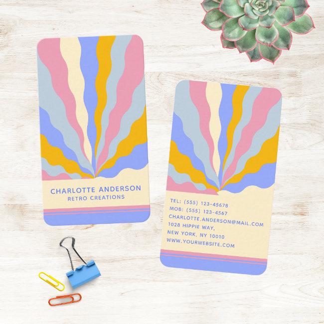 Retro Vintage Rays Abstract Trendy Name