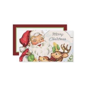 retro vintage Santa reindeer add information