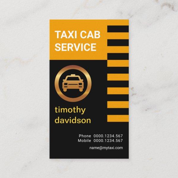 Retro Yellow And Black Stripes Taxi Driver