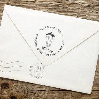 Return Address Cute Ice Cream Custom Self-inking Stamp