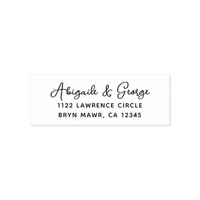 Return Address Cute Wedding Self-inking Stamp