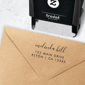 Return Address | Elegant Minimalist Script Name Self-inking Stamp