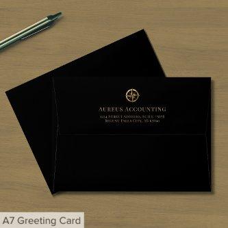 Return Address Envelope with Gold Logo