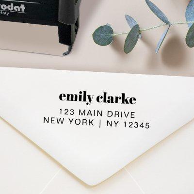 Return Address | Informal Minimalist Modern Retro Self-inking Stamp