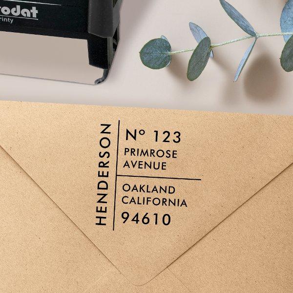 Return Address | Minimalist Modern Family Name Self-inking Stamp