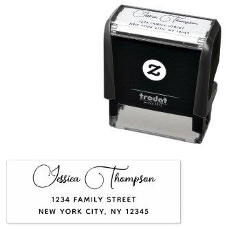 Return Address Modern Fancy Calligraphy Script Self-inking Stamp