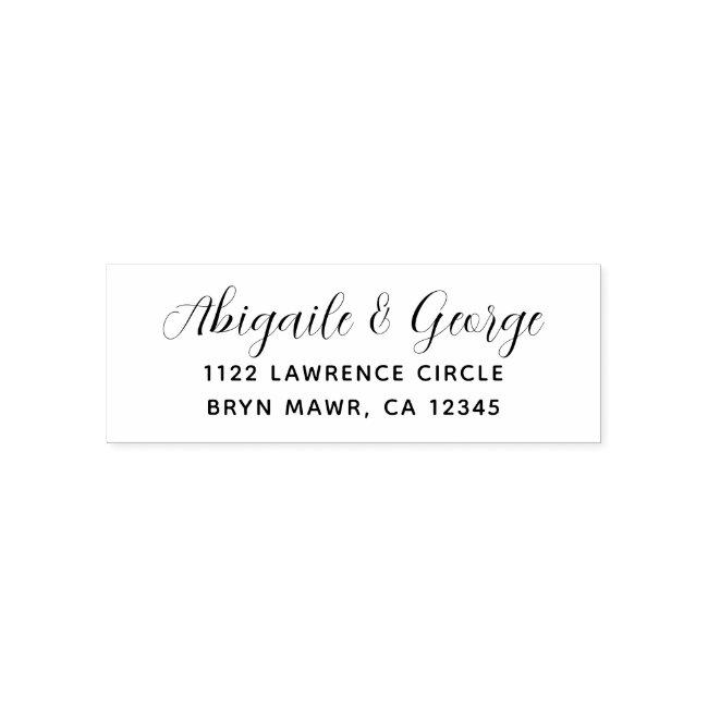 Return Address Modern Self Inking Rubber Stamp