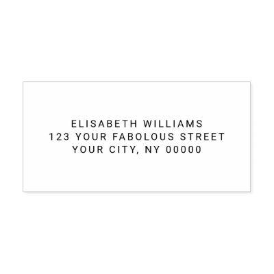 Return address or text rubber stamp