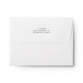 Return Address Simple Classic White Envelope
