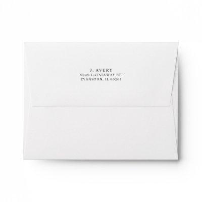 Return Address Simple Classic White Envelope