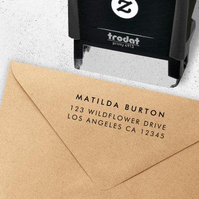 Return Address | Simple Minimalist Modern Stylish Self-inking Stamp