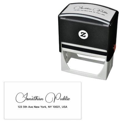 Return Address Typography Name Custom Template Self-inking Stamp