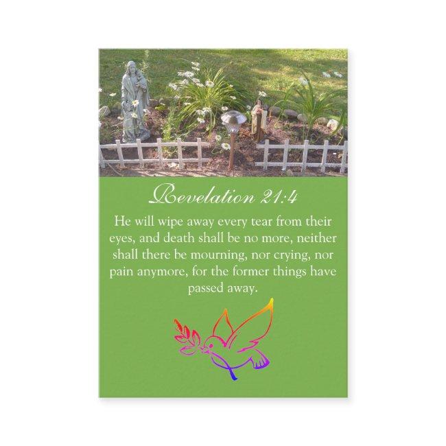 Revelation 21:4 - Prayer Card (Flat)
