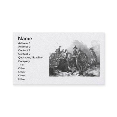 Revolutionary War Molly Pitcher Cannon Business Ca