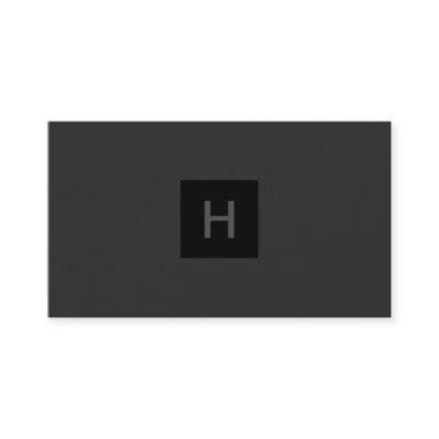 Rich Black Monogram Square