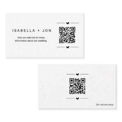 Rick Roll Guests w- Wedding Website QR Code Prank Enclosure Card