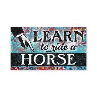 Ride A Horse Lessons - Aqua Blue