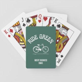 Ride Green Earth Day Playing Cards