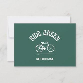 Ride Green Earth Day Thank You Card