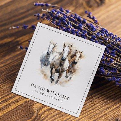 Riding Instructor | Equestrian Center Watercolor  Square