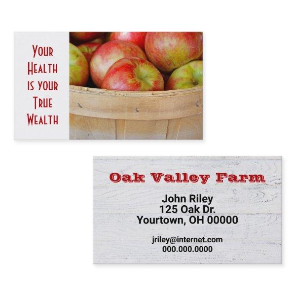 Ripe Apples in Bushel Basket