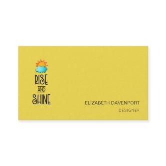 Rise and Shine Typography on Vivid Yellow