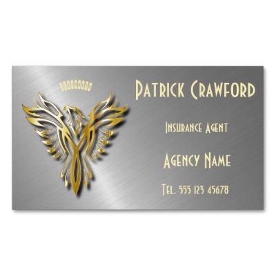 Rising Golden Phoenix Gold Flames With Shadows  Magnet