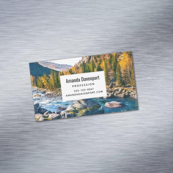 River and Mountains Scenic Photo  Magnet