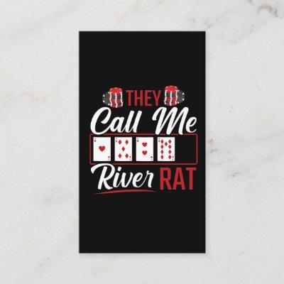 River Rat Funny Poker Player Texas Holdem Lucker