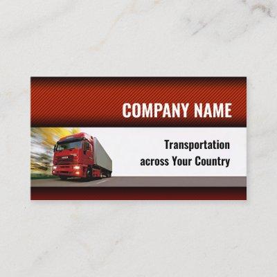 Road Transport Operator Red Truck